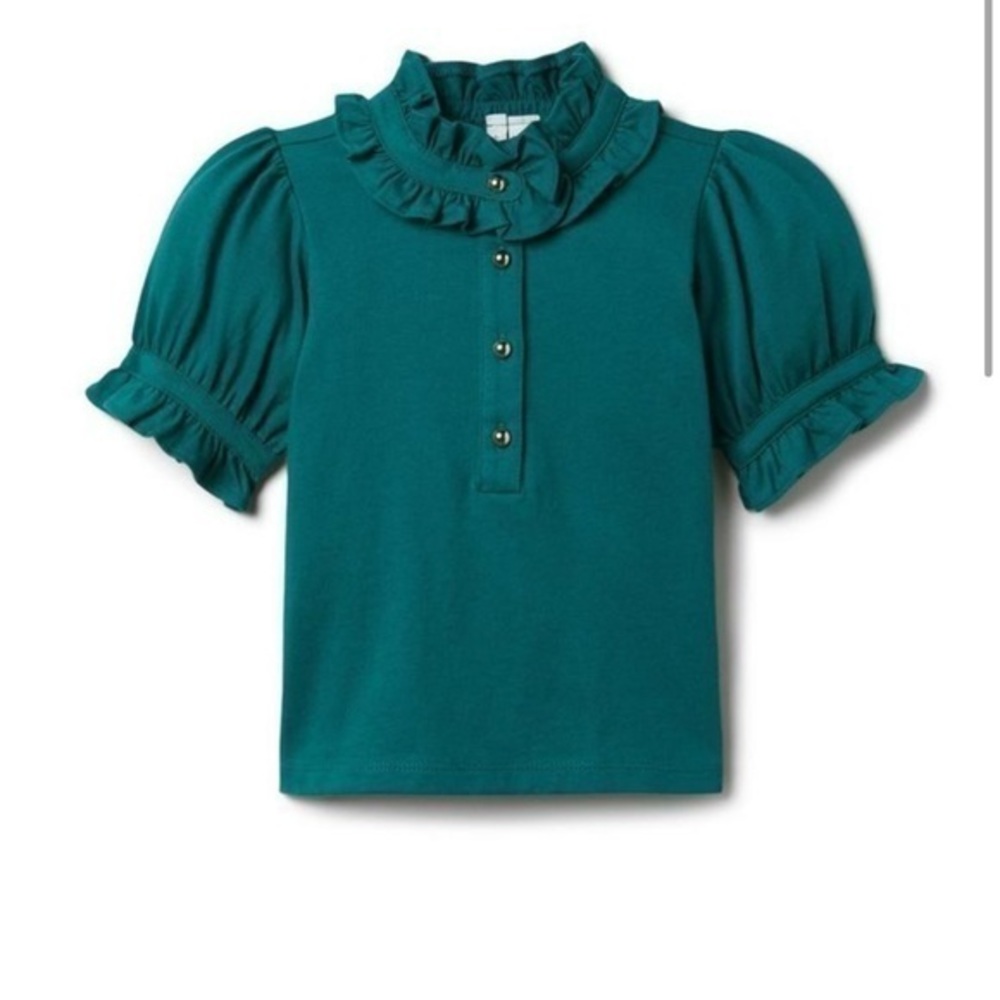 Janie and Jack size 6 forest green top